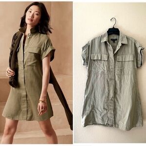 Banana Republic Green Utility Shirtdress